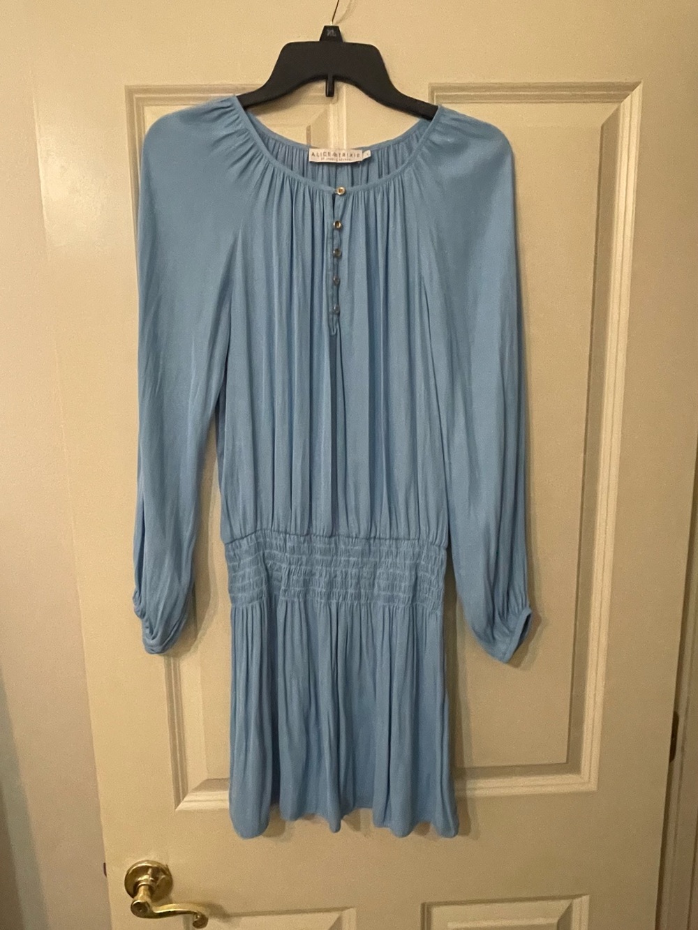 Alice & Trixie Light Blue Long Sleeve Pleated Dress